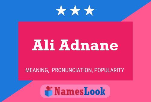 Ali Adnane Namensposter