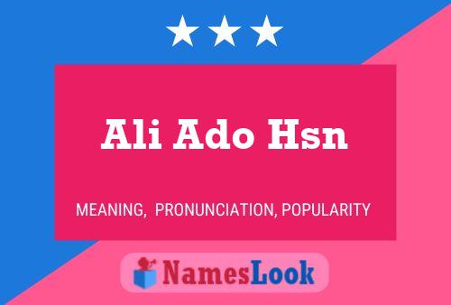 Ali Ado Hsn Namensposter