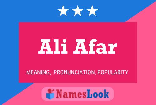 Ali Afar Namensposter