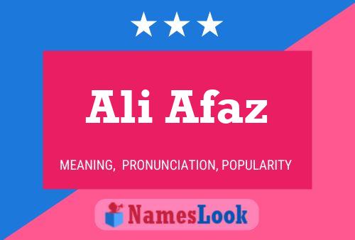 Ali Afaz Namensposter