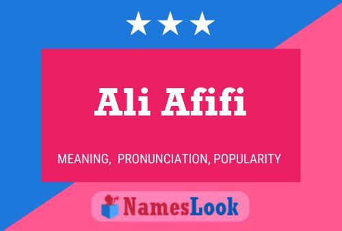 Ali Afifi Namensposter