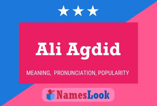 Ali Agdid Namensposter