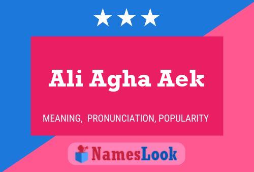 Ali Agha Aek Namensposter