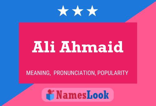 Ali Ahmaid Namensposter