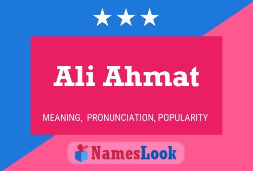 Ali Ahmat Namensposter