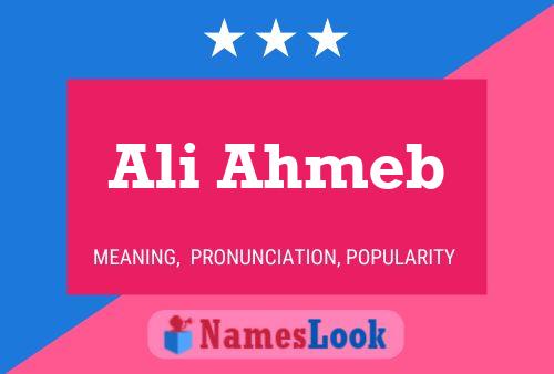 Ali Ahmeb Namensposter