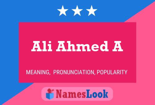 Ali Ahmed A Namensposter