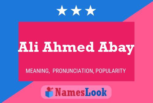 Ali Ahmed Abay Namensposter