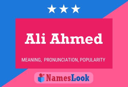 Ali Ahmed Namensposter