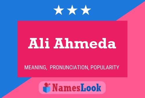 Ali Ahmeda Namensposter