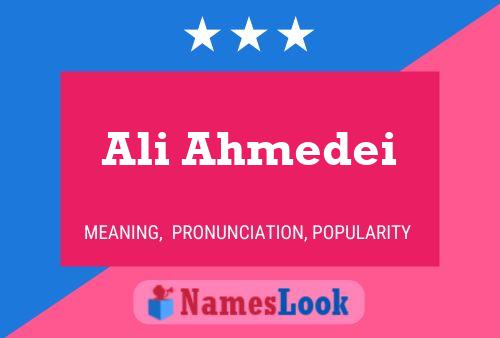 Ali Ahmedei Namensposter