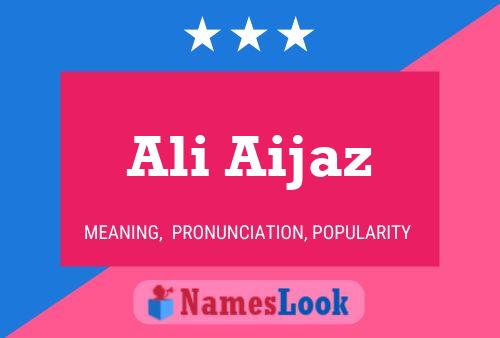 Ali Aijaz Namensposter