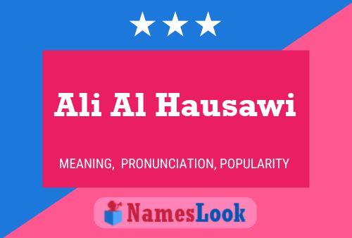 Ali Al Hausawi Namensposter