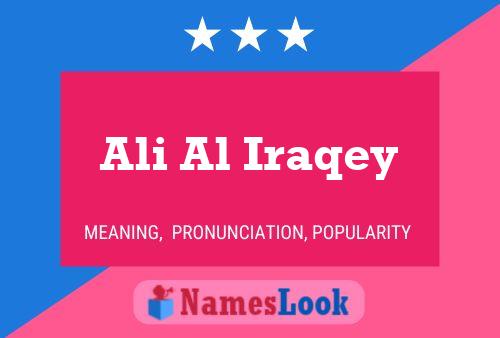 Ali Al Iraqey Namensposter