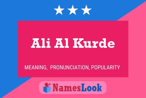 Ali Al Kurde Namensposter