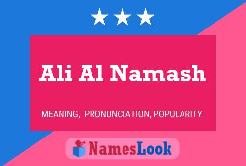 Ali Al Namash Namensposter