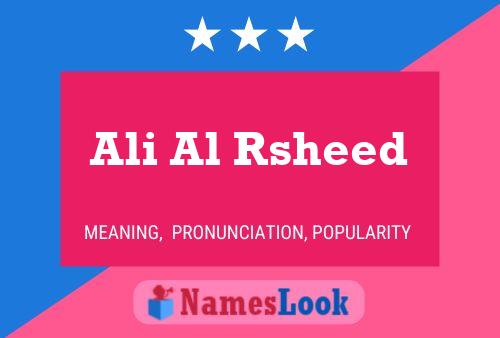 Ali Al Rsheed Namensposter