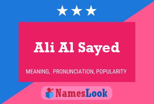 Ali Al Sayed Namensposter