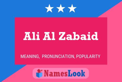 Ali Al Zabaid Namensposter