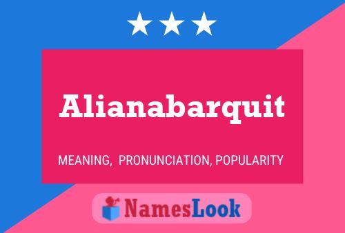 Alianabarquit Namensposter