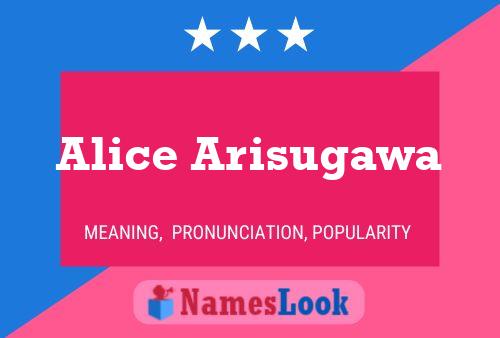 Alice Arisugawa Namensposter