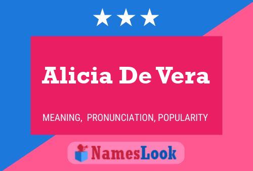 Alicia De Vera Namensposter