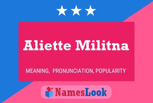 Aliette Militna Namensposter