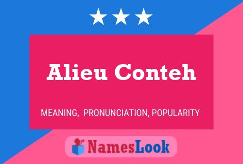 Alieu Conteh Namensposter