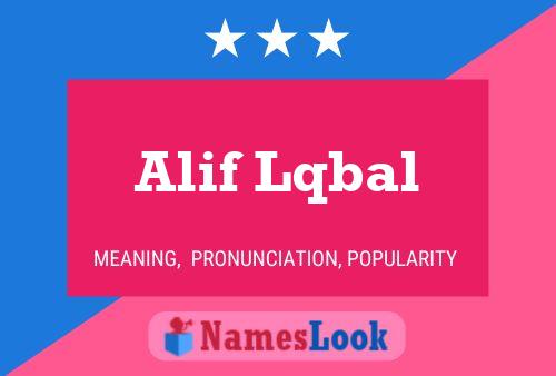 Alif Lqbal Namensposter