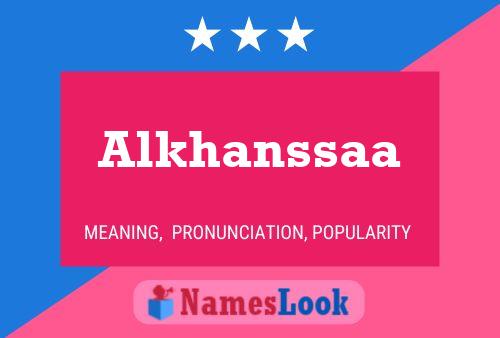 Alkhanssaa Namensposter