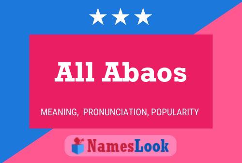 All Abaos Namensposter