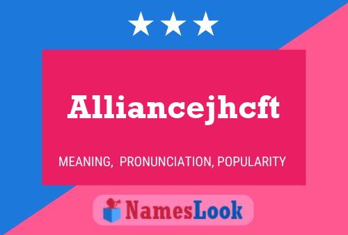 Alliancejhcft Namensposter