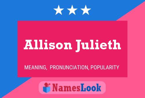 Allison Julieth Namensposter