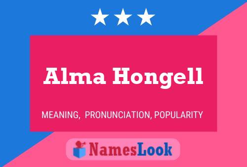 Alma Hongell Namensposter