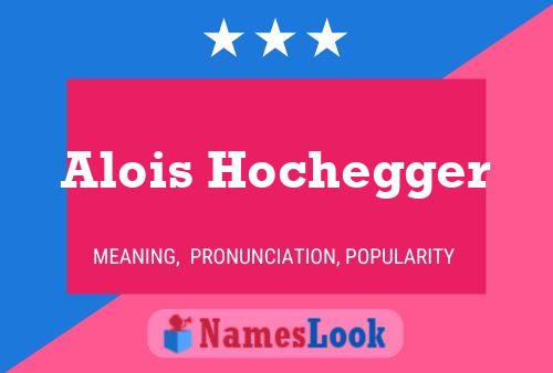 Alois Hochegger Namensposter