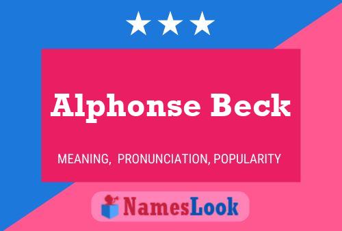 Alphonse Beck Namensposter