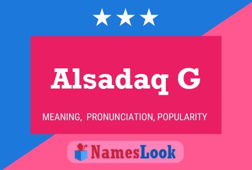 Alsadaq G Namensposter