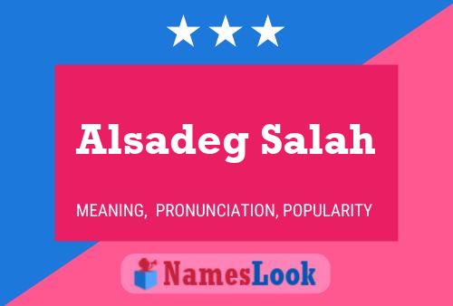 Alsadeg Salah Namensposter