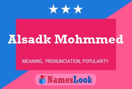 Alsadk Mohmmed Namensposter