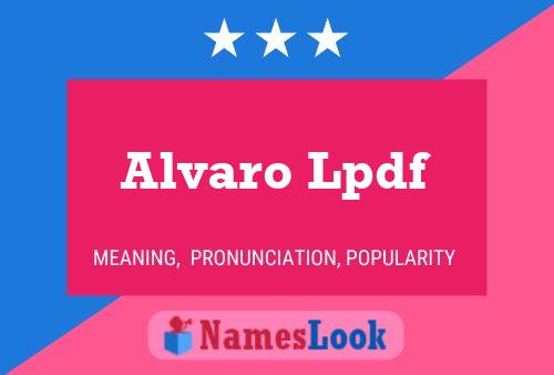 Alvaro Lpdf Namensposter