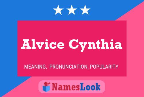 Alvice Cynthia Namensposter