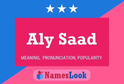 Aly Saad Namensposter