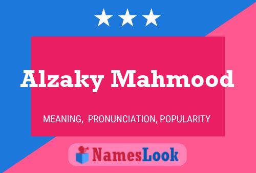 Alzaky Mahmood Namensposter