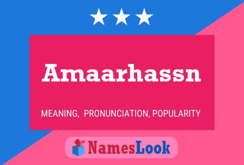 Amaarhassn Namensposter