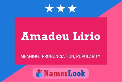 Amadeu Lirio Namensposter