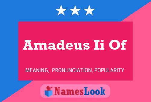 Amadeus Ii Of Namensposter