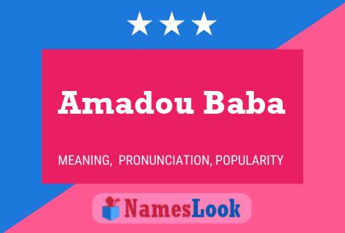 Amadou Baba Namensposter