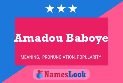 Amadou Baboye Namensposter