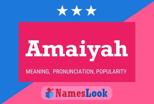 Amaiyah Namensposter