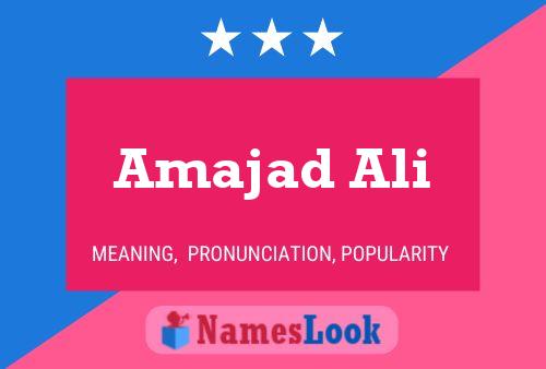 Amajad Ali Namensposter